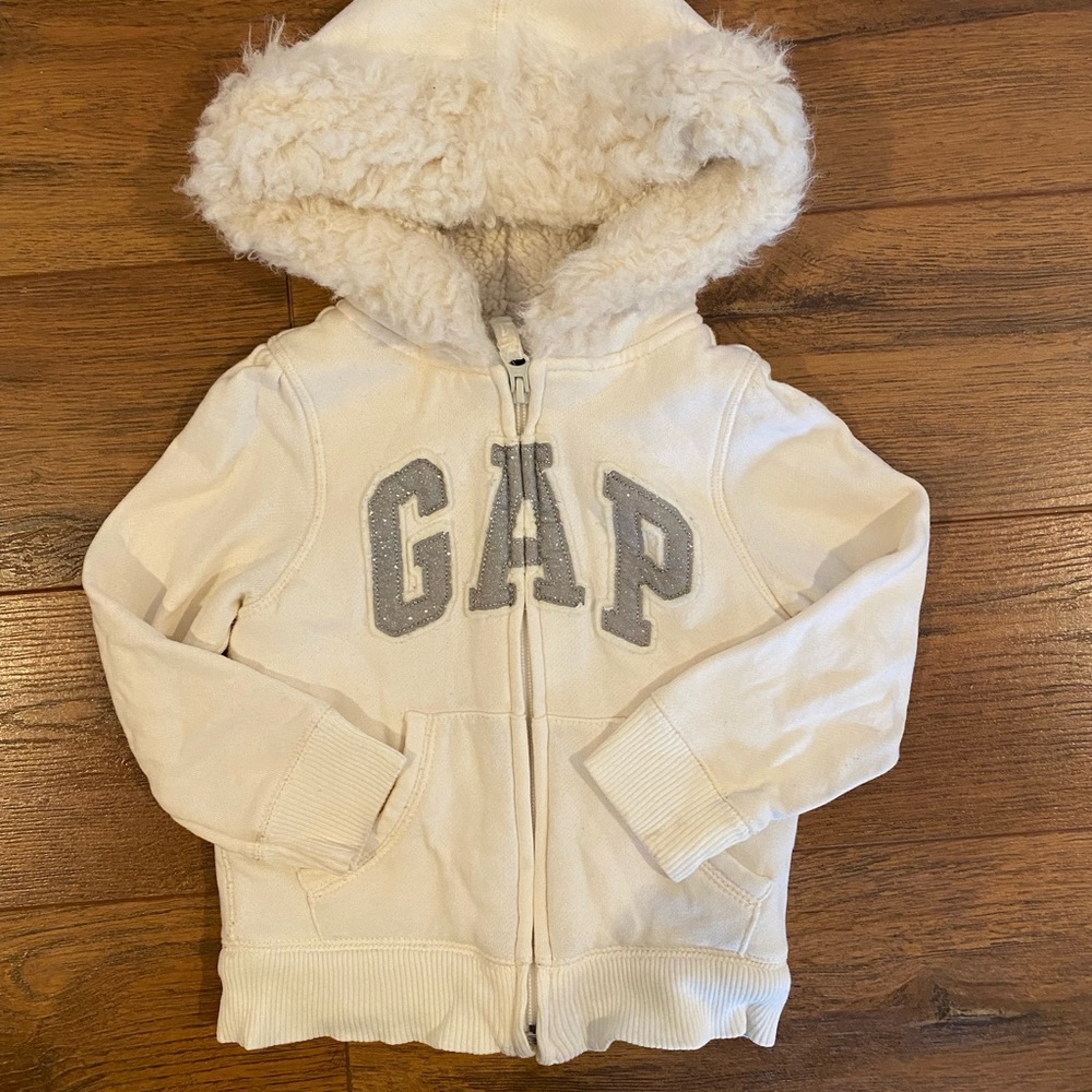 Sherpa Lined Gap Sweatshirt
